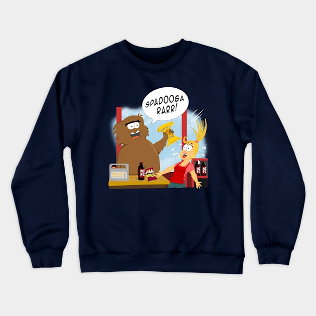 Bigfoot buys some Roadtrip Snacks Crewneck Sweatshirt by scoffin